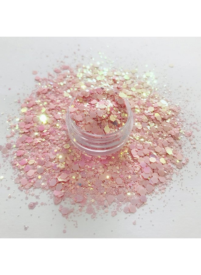 PrettyG 15 Grams/Jarpink Changeable Chunky Mixes Sequins Glitter Festival Rave Beauty Makeup Face Body Nail Art Tumbler Decoration Pcm60 - Image 2