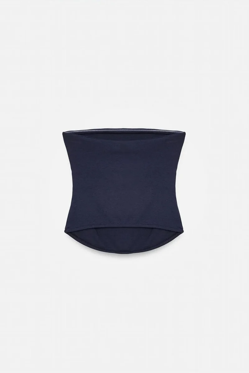 Dilvin Navy Blue DILVIN Women’s Strapless Crop Bandeau Top for Women | Best Price UAE