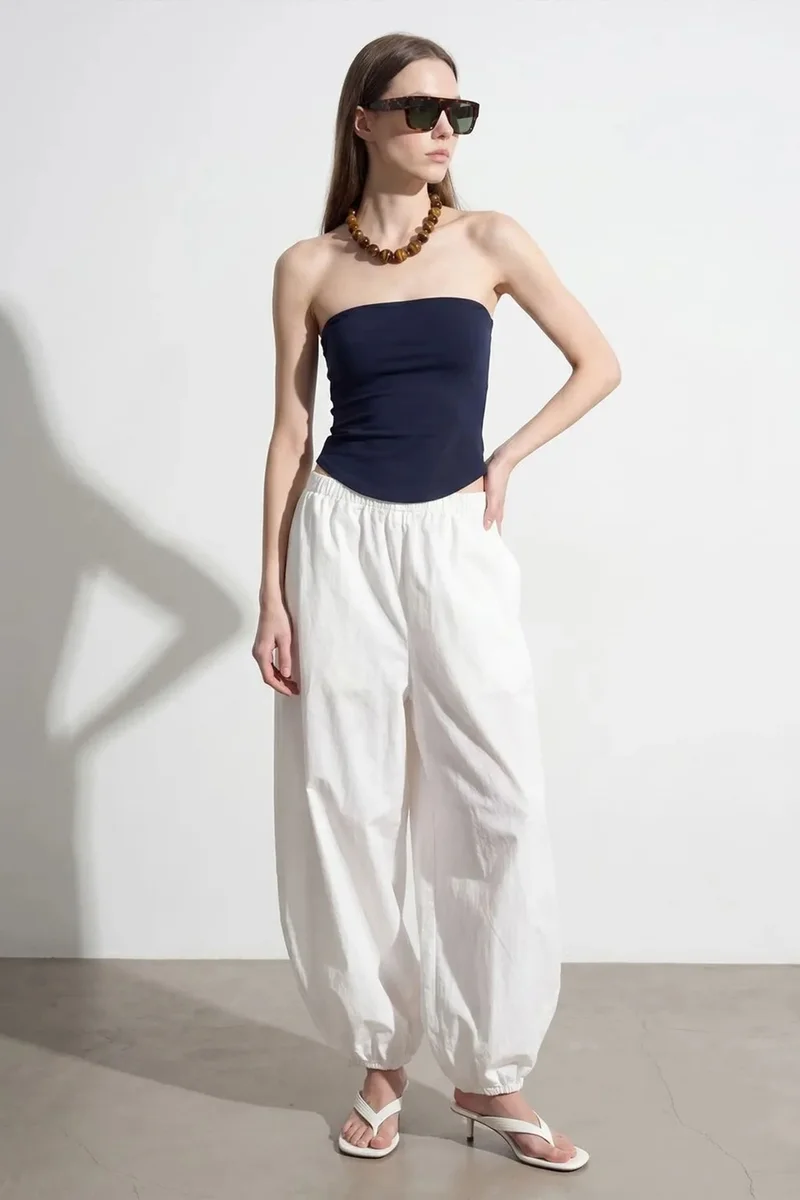 Dilvin Navy Blue DILVIN Women’s Strapless Crop Bandeau Top for Women | Best Price UAE