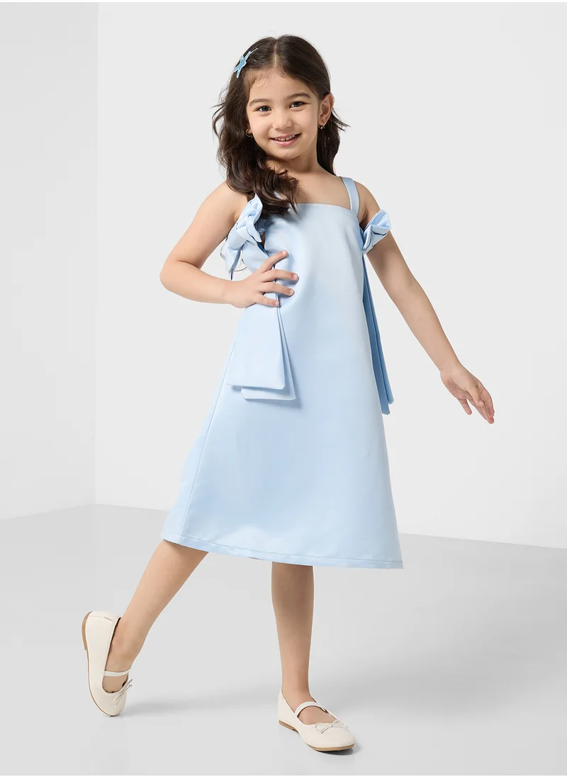 ليتل جولدن ابل Little Cold Shoulder Solid Dress