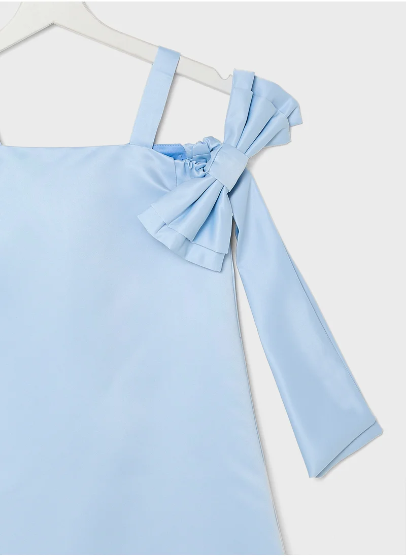 ليتل جولدن ابل Little Cold Shoulder Solid Dress