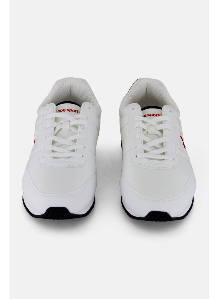 le coq sportif - Men Race Rone Lace Up Casual Shoes, White - Image 1