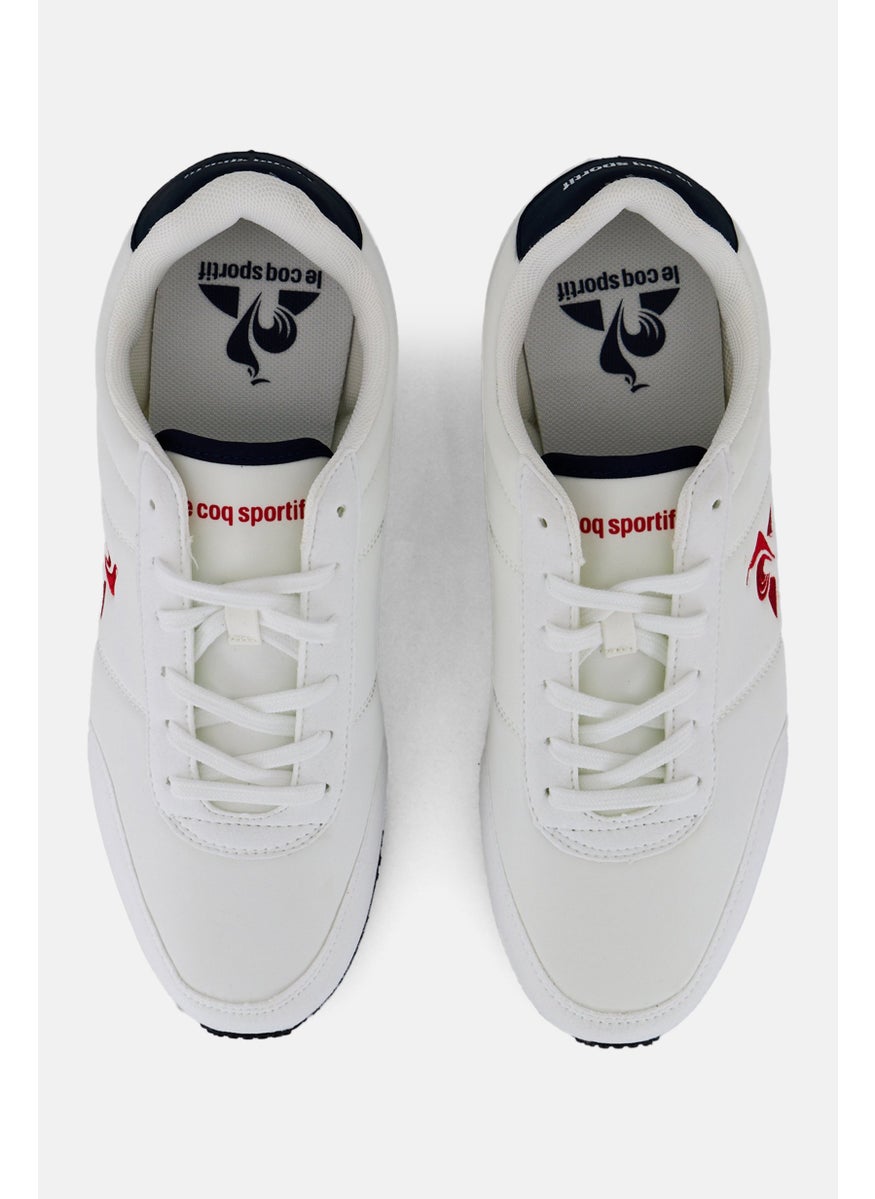 le coq sportif - Men Race Rone Lace Up Casual Shoes, White - Image 1