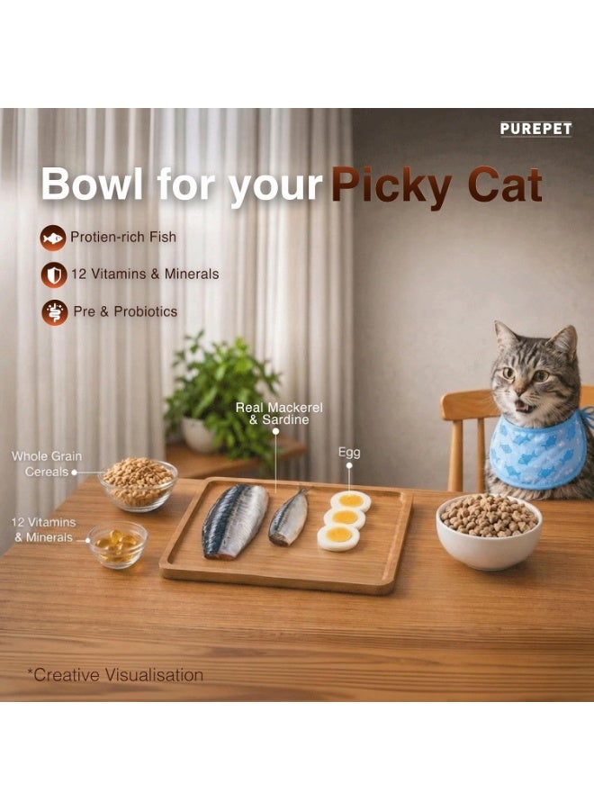 Purepet Adult Dry Cat Food 2.8kg | Ocean Fish Flavour & Adult Dry Cat Food 6kg | Mackerel Flavour - Image 4
