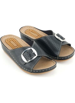 Gezer Women's Summer Massage Sole Single Buckle Adjustable High Heel Casual Slippers  - Image 3