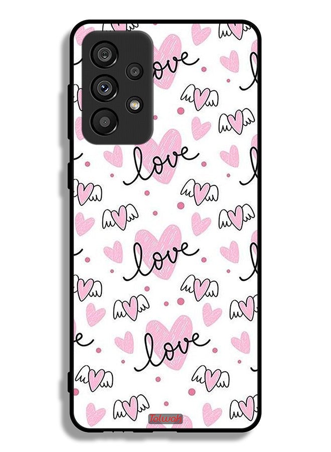 Tolwak Samsung Galaxy A73 5G Protective Case Cover Love And Heart Art Pattern - Image 1