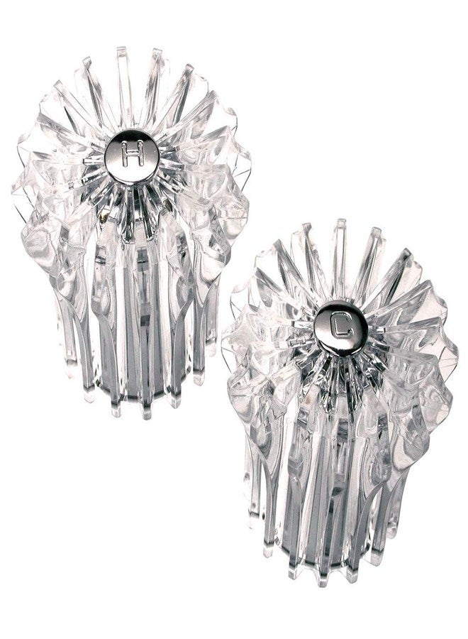 Danco 88261 Faucet Handles for Price Pfister Marquis in Clear Acrylic, Chrome, Pair - Image 1