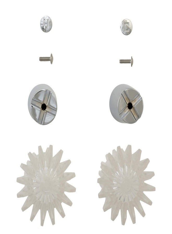 Danco 88261 Faucet Handles for Price Pfister Marquis in Clear Acrylic, Chrome, Pair - Image 3