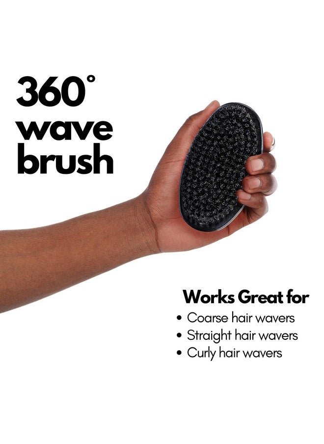 OCEAN VIEW DEEP WAVES POMADE - Wave Brush For Men 360 Waves Hair Brush With Medium Firm Bristles Helps Build 540 And 720 Waves Wooden Palm Brush Contoured For Maximum Control With Thumb Indentations - Image 1