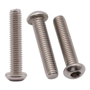 RoyceMart M8 x 20 mm (20 Pack) Hex Socket Button Head Cap Screws Bolts, Allen Socket Drive, 304 Stainless Steel 18-8, Bright Finish, Full Thread, Machine Thread - Image 1