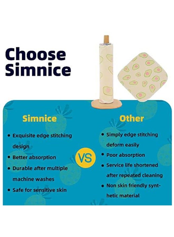 Simnice Reusable Paperless Paper Towels — Reusable Napkins Paperless Paper Towel, Washable Cotton Cloth Roll for Kitchen,25 Pack 10”x10”with Cardboard Roll  - Image 4