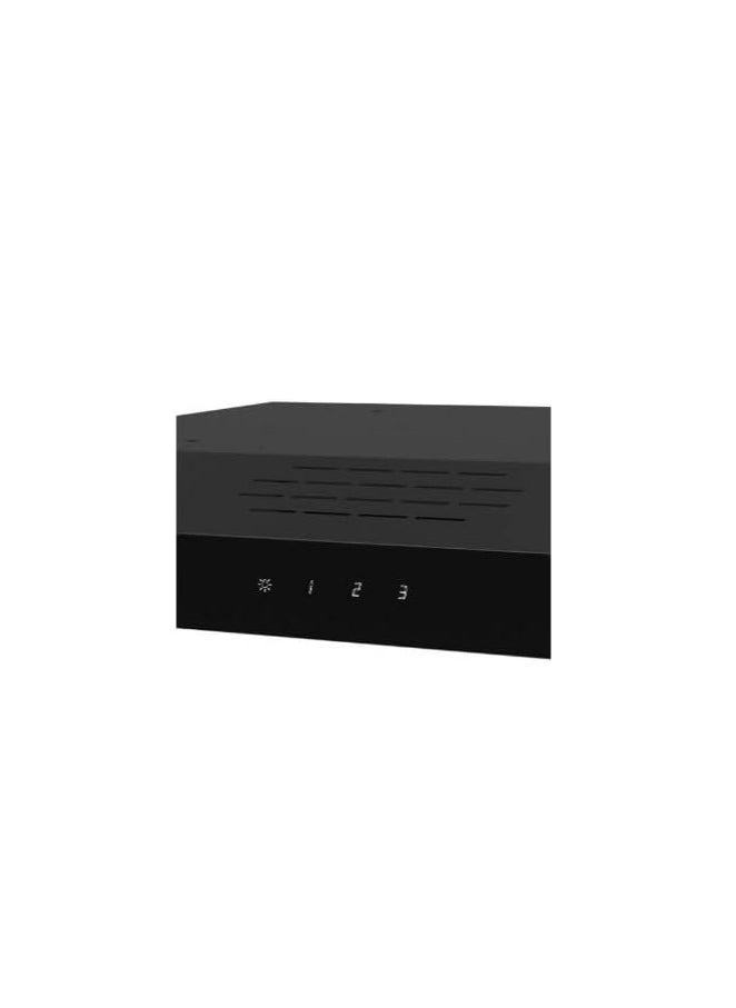 Purity - Kitchen Cooker Hood, 90 cm Wall-Mount, 450 m³/h Suction Power, 3-Speed Flat Design, LED Lighting & Remote Control, Black ( PTSLIM 90 BL PLUS ) - Image 1