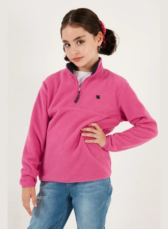 Lela Lela Soft Texture Zippered Stand Collar Raised 2-Pack Polar Kids POLAR 5905002S2