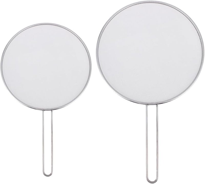 Fine Mesh Oil Splatter Guard Lid Cover For Kitchen Frying Pan Protection 2Pcs - Image 1