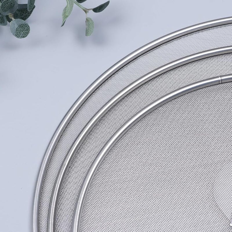 Fine Mesh Oil Splatter Guard Lid Cover For Kitchen Frying Pan Protection 2Pcs - Image 2