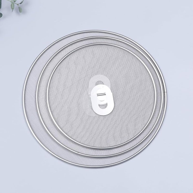 Fine Mesh Oil Splatter Guard Lid Cover For Kitchen Frying Pan Protection 2Pcs - Image 5