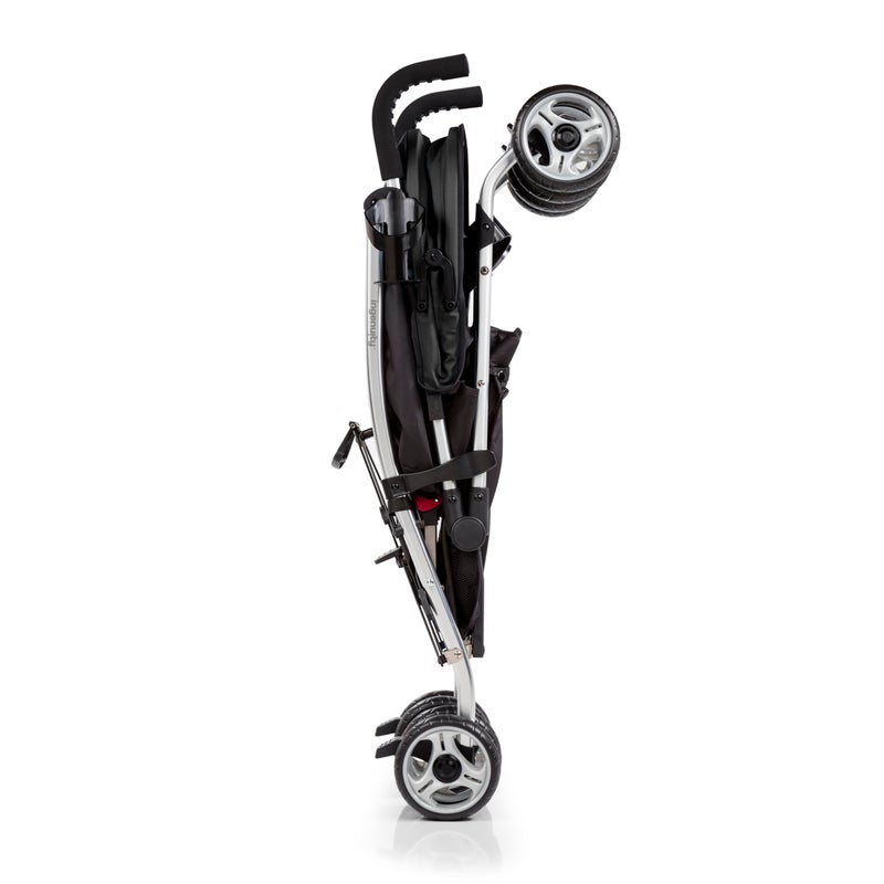 Bright Starts Ingenuity 3Dlite Convenience Stroller, Black â€“ Lightweight Stroller with Aluminum Frame, Large Seat Area, 4 Position Recline, Extra Large Storage Basket â€“ Infant Stroller for Travel and More - Image 2