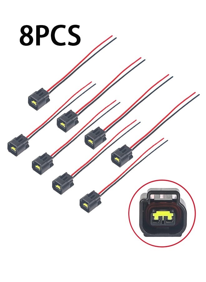 GMORO 8PCS Modular Ignition Coil Female Connector Plug Wire Harness Pigtail Fits for 4.6L 5.4L 6.8L Ford F150 F250 F350 Super Duty Mustang Explorer Expedition Crown Victoria - Image 1