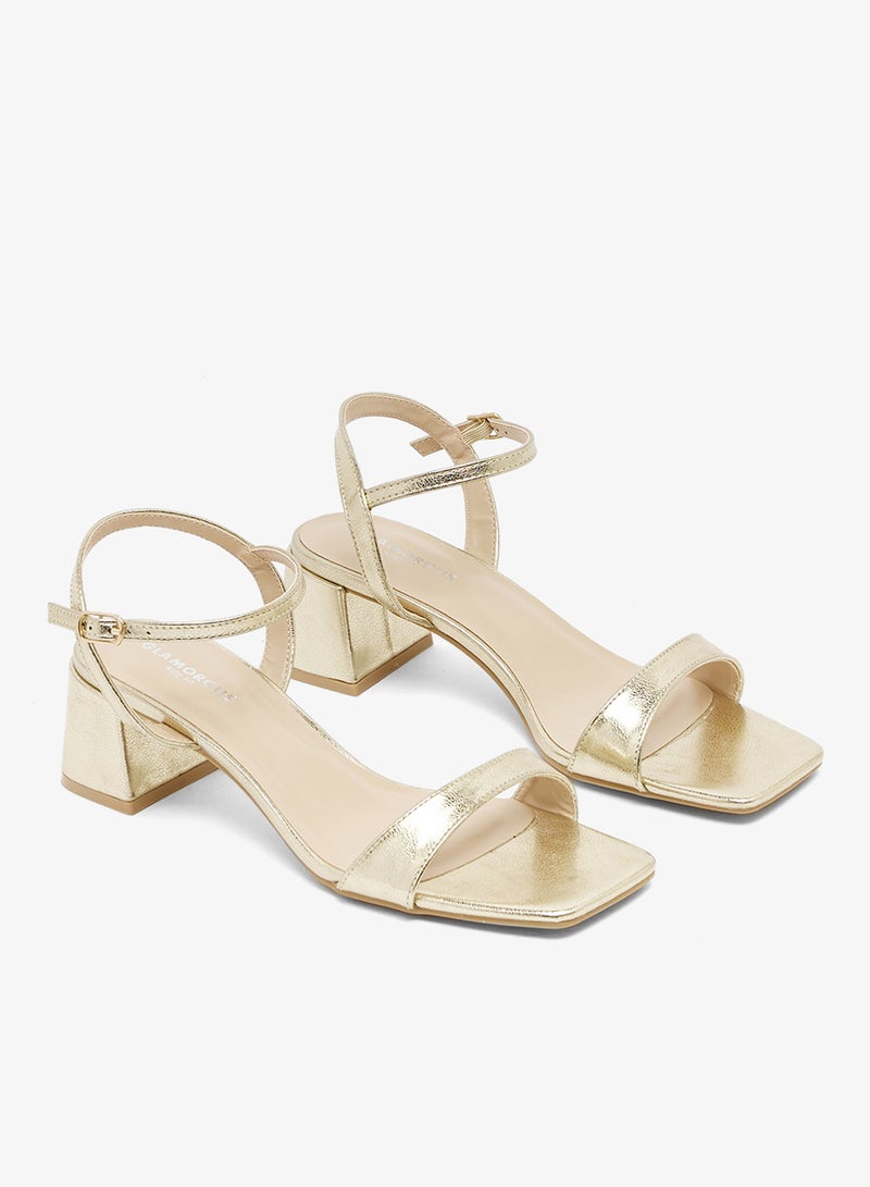 GLAMOROUS Casual Ankle Strap Heeled Sandals - Image 4