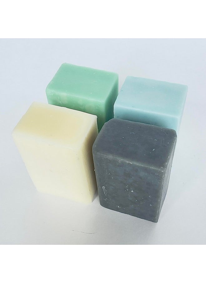 Big Crazy Buffalo - Pure Bison Tallow Buff Bar 4 Piece Set Unscentedincludes (1) Of Each Of Our Bars: Buff Soap Bar Buff Shave Bar Buff Shampoo Bar & Buff Bath Barcleans Moisturizing Pure - Image 1