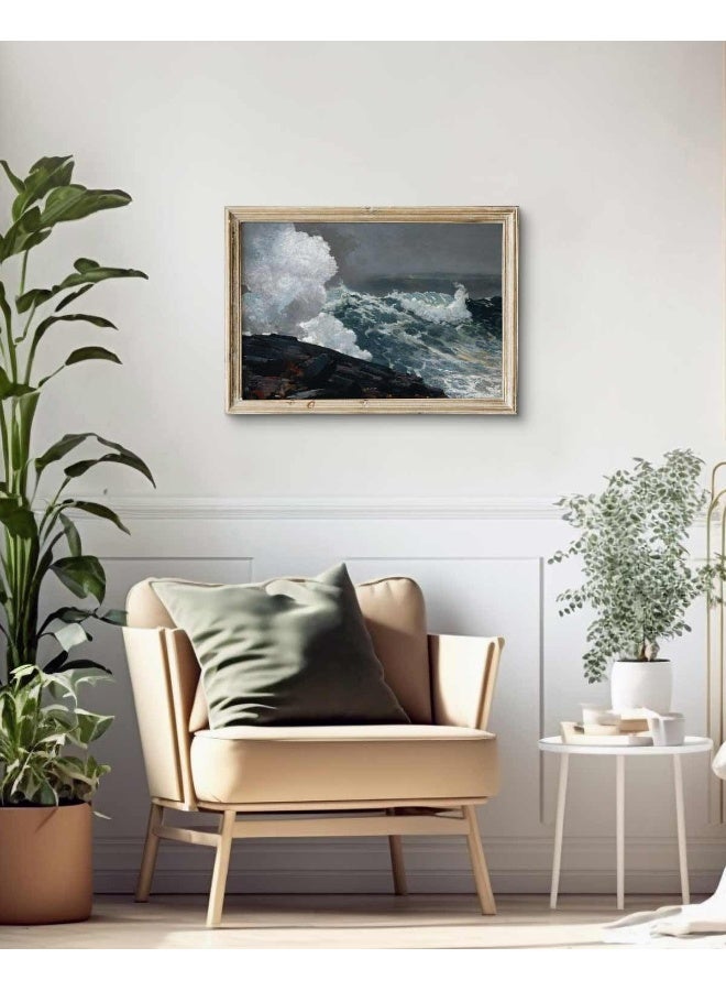 Home Trove Arpeotcy Unframed Canvas Wall Art Prints, 16X24 Inch, Coastal Posters & Prints For Wall Decor  - Image 4