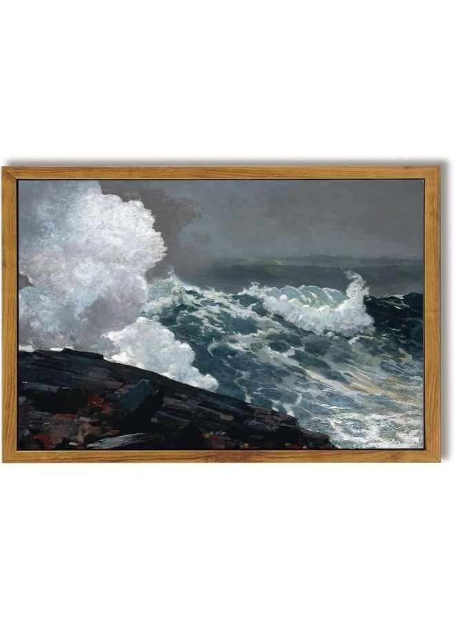 Home Trove Arpeotcy Unframed Canvas Wall Art Prints, 16X24 Inch, Coastal Posters & Prints For Wall Decor  - Image 2