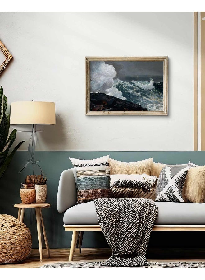 Home Trove Arpeotcy Unframed Canvas Wall Art Prints, 16X24 Inch, Coastal Posters & Prints For Wall Decor  - Image 1