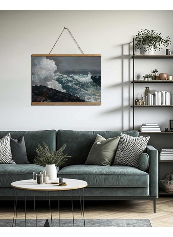 Home Trove Arpeotcy Unframed Canvas Wall Art Prints, 16X24 Inch, Coastal Posters & Prints For Wall Decor  - Image 3
