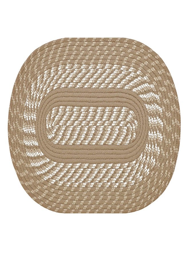Better Trends Newport Braid Collection is Durable and Stain Resistant Reversible Indoor Utility Rug 100% Polypropylene in Vibrant Colors, 42" x 66" Oval, Tan - Image 1