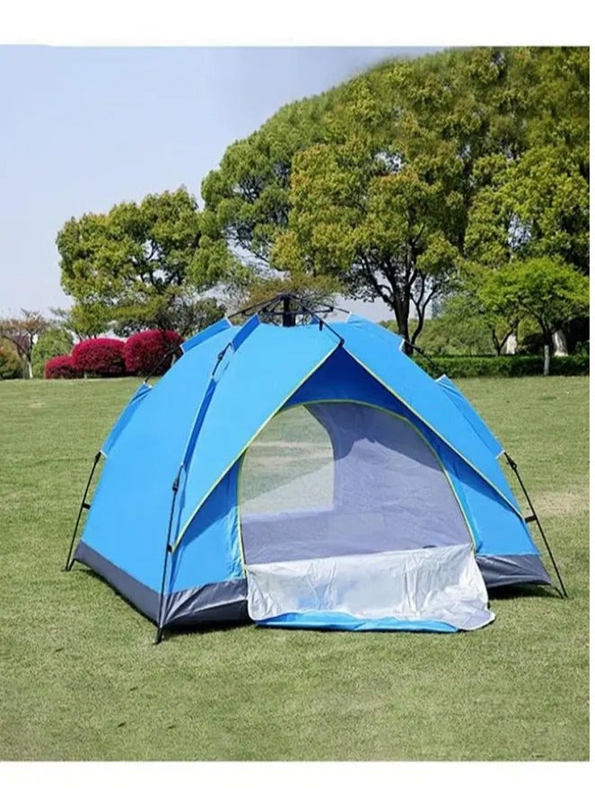 Snooe Pop Up Tent with Double Doors – Lightweight & Waterproof Instant Camping Tent for 3-4 People – Ideal for Garden, Picnic, Hiking – Spacious 200×210×135cm - Image 2