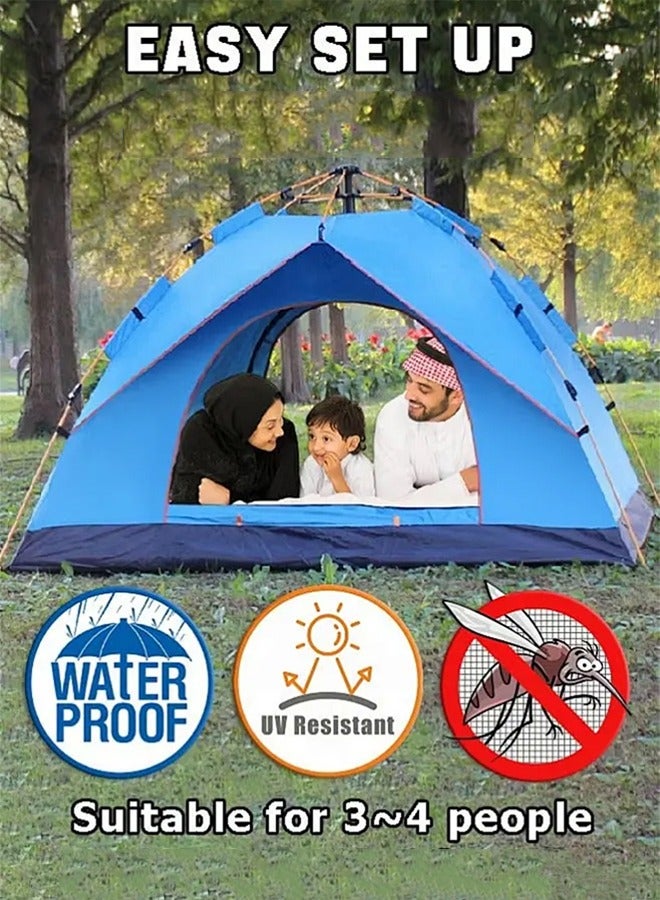 Snooe Pop Up Tent with Double Doors – Lightweight & Waterproof Instant Camping Tent for 3-4 People – Ideal for Garden, Picnic, Hiking – Spacious 200×210×135cm - Image 5