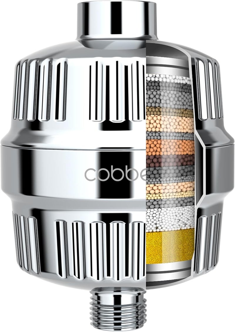 Cobbe HD HEAVY DUTY High Output Shower Filter – 99% REMOVAL Shower Head Filter for Hard Water, Heavy Metals, Chlorine and Harmful Substance, Improve your skin and hair - Chrome - Image 1