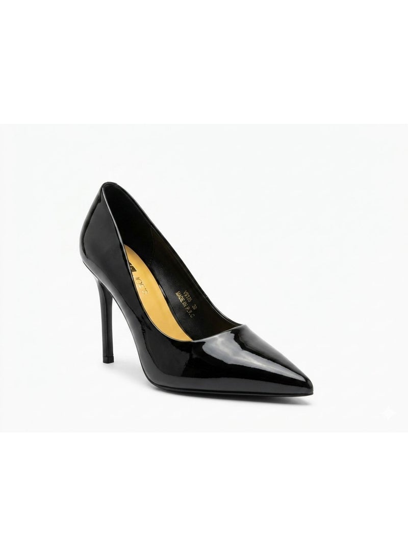 Shoe star أحذية شو ستار ذات الكعب العالي الأسود - Image 1