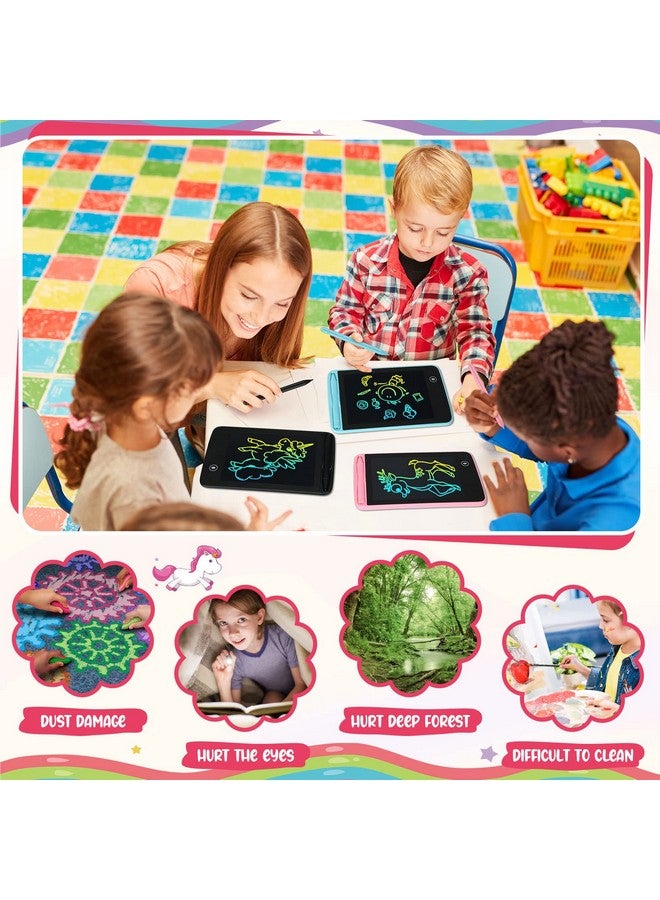 Zhehao 20 Pcs LCD Writing Tablet for Kids 6.5 Inch Colorful Doodle Board LCD Writing Board Kids Portable Electronic Drawing Board Erasable Drawing Pad Reusable Writing Pad for Kid (Black, Blue, Pink) - Image 4