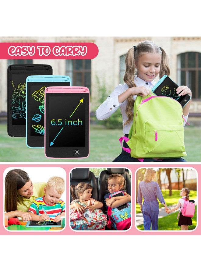 Zhehao 20 Pcs LCD Writing Tablet for Kids 6.5 Inch Colorful Doodle Board LCD Writing Board Kids Portable Electronic Drawing Board Erasable Drawing Pad Reusable Writing Pad for Kid (Black, Blue, Pink) - Image 5