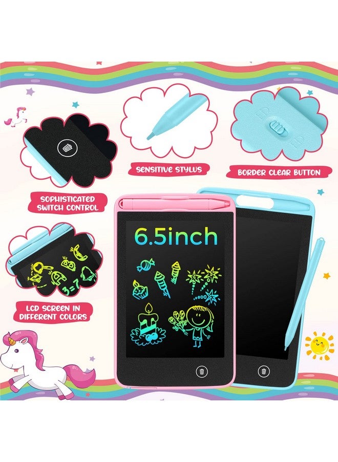 Zhehao 20 Pcs LCD Writing Tablet for Kids 6.5 Inch Colorful Doodle Board LCD Writing Board Kids Portable Electronic Drawing Board Erasable Drawing Pad Reusable Writing Pad for Kid (Black, Blue, Pink) - Image 2