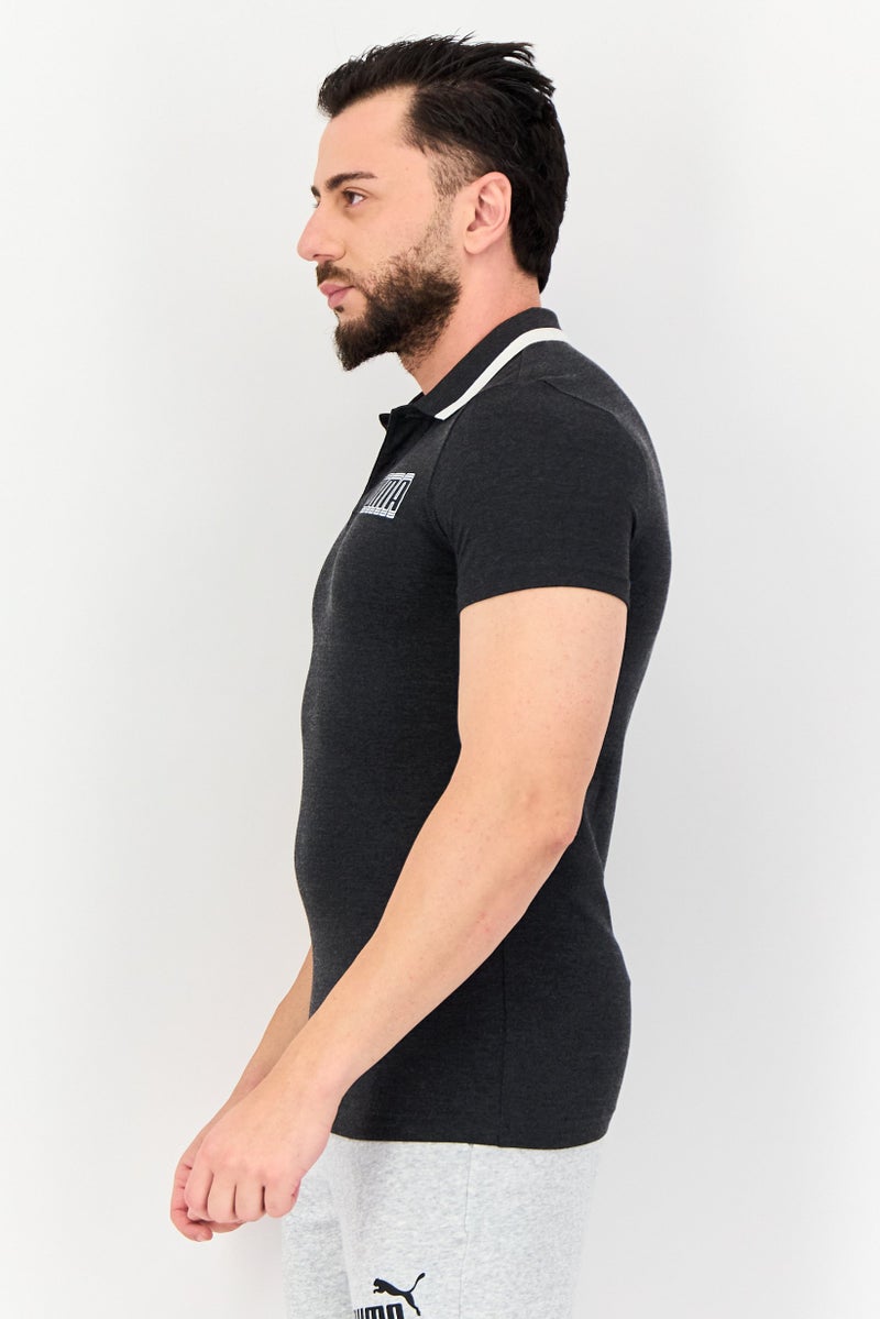 PUMA Men Sportswear Fit Short Sleeve Outdoor Polo, Dark Grey - Image 2