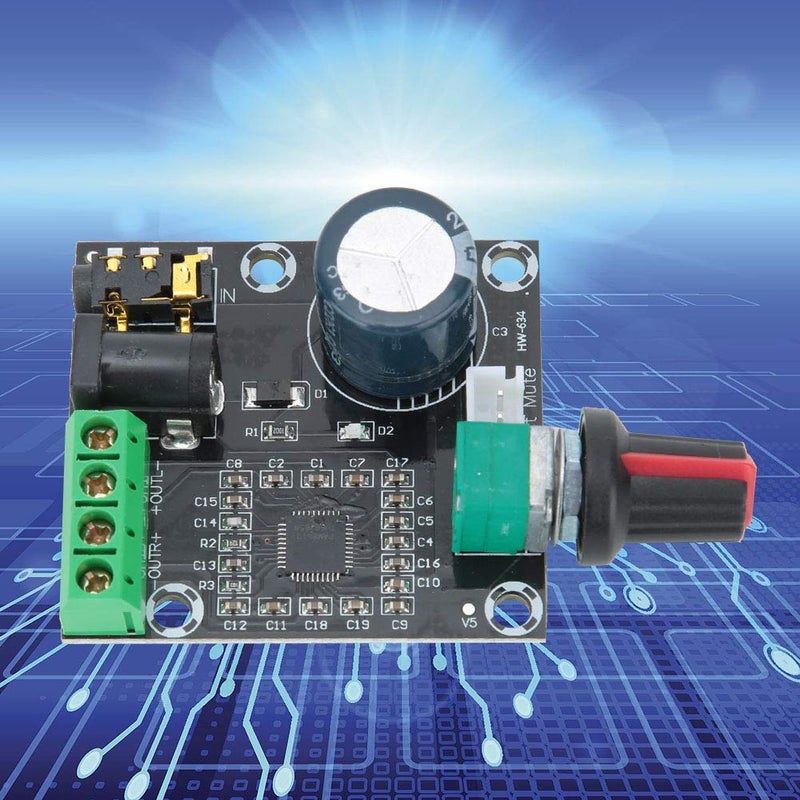 لوحة مكبر الصوت الرقمي PAM8610 15W قناة مزدوجة تيار مستمر 12V صوت عالي واضح مدمج - Image 5