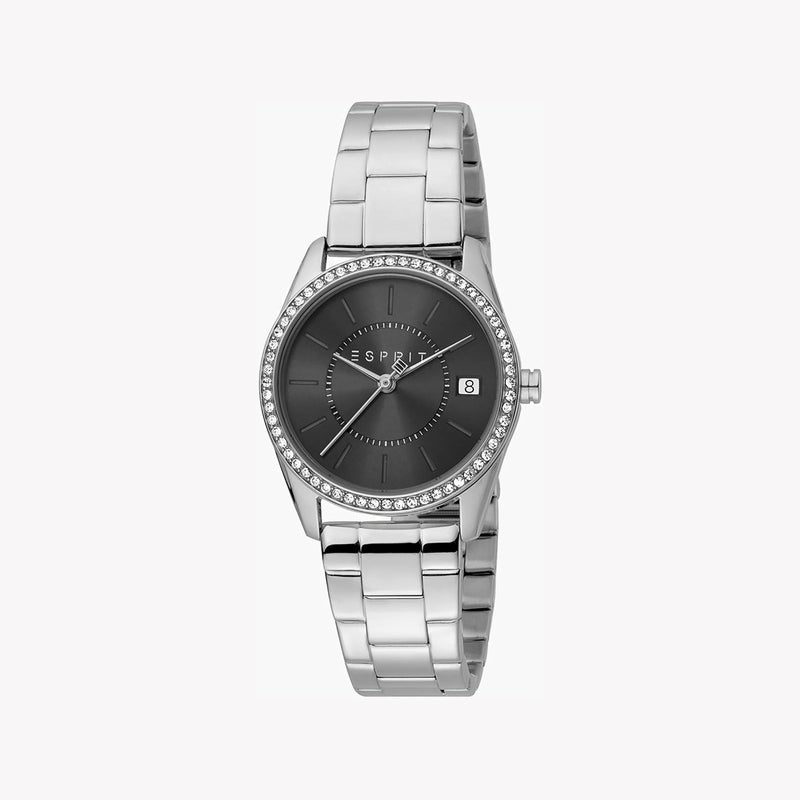 ESPRIT Women's Silver Stainless Steel Watch, Black Dial|ES1L195M0075 - Image 1