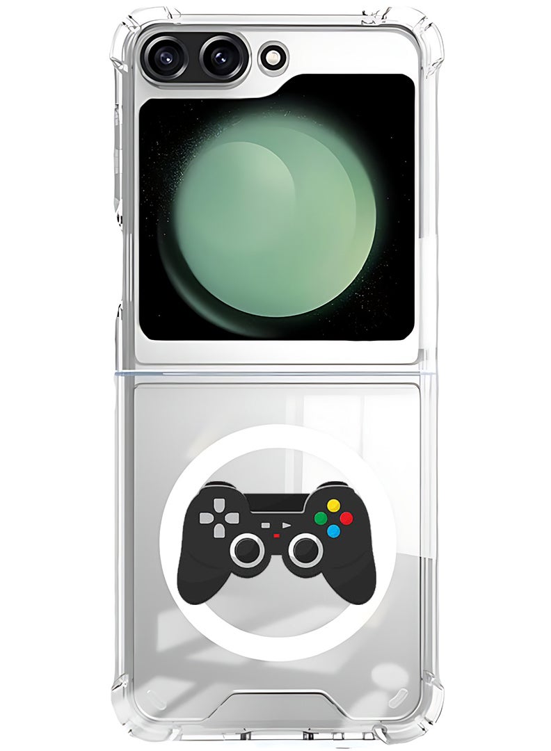 Theodor Magnetic Case for Samsung Galaxy Z Flip 5 Compatible with MagSafe Wireless Charging, Shockproof Phone Bumper Cover Controler - Image 1