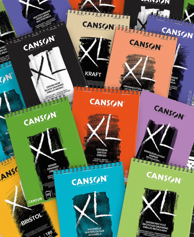 CANSON XL Watercolour 300gsm A4 Paper, Cold Pressed, Spiral Pad Short Side, 30 White Sheets, Ideal for Professional Artists - Image 5