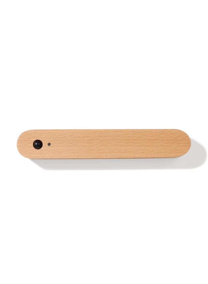Portable Sensor Night Light Bedroom Magnetic Key Holder Cabinet Door Hanging Lamp USB Rechargeable warm white light (Beech Wood) - Image 4