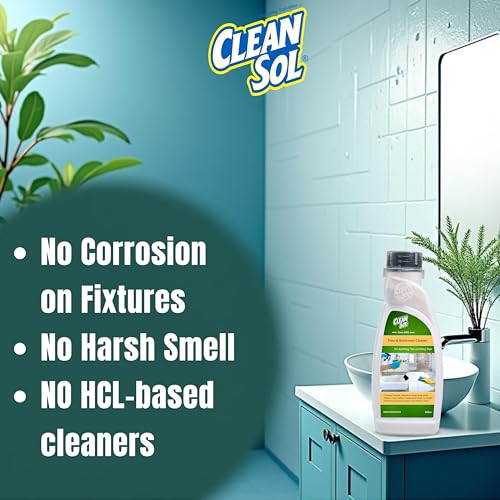 Cleansol Tile & Bathroom Cleaner – 500 ml | Biodegradable, Non-Toxic Formula | Removes Limescale, Hard Water Stains & Soap Scum | Safe for Tiles, Grout, Walls & Floors - Image 5