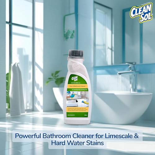 Cleansol Tile & Bathroom Cleaner – 500 ml | Biodegradable, Non-Toxic Formula | Removes Limescale, Hard Water Stains & Soap Scum | Safe for Tiles, Grout, Walls & Floors - Image 3