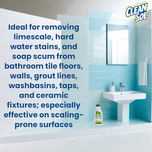 Cleansol Tile & Bathroom Cleaner – 500 ml | Biodegradable, Non-Toxic Formula | Removes Limescale, Hard Water Stains & Soap Scum | Safe for Tiles, Grout, Walls & Floors - Image 4