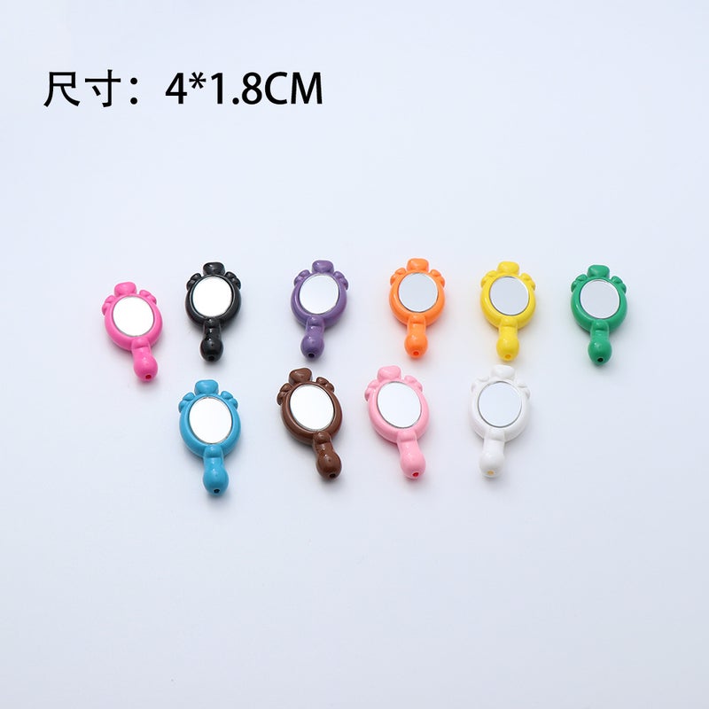 Acrylic Bright Oil Accessories Cartoon Mirror Magic Mirror Vertical Hole Diy Stationery Wearable Pen Case Phone Case Headdress Bracelet - Image 2