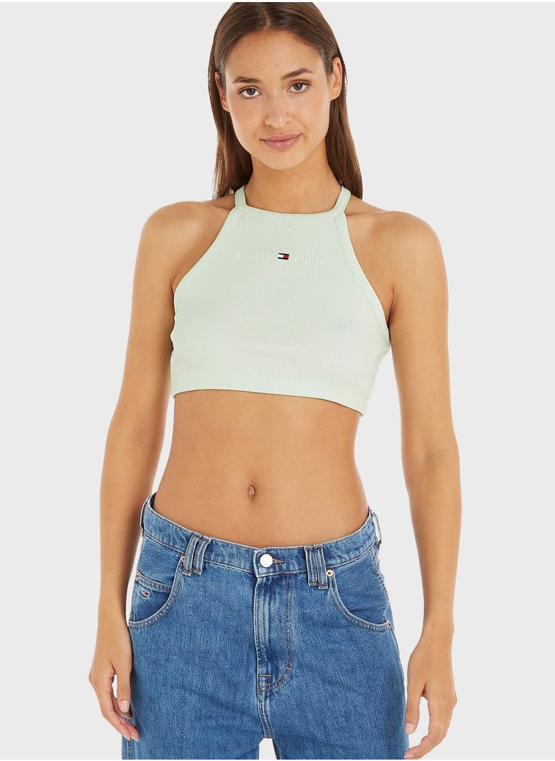 TOMMY JEANS - Knitted Logo Detail Tank - Image 1