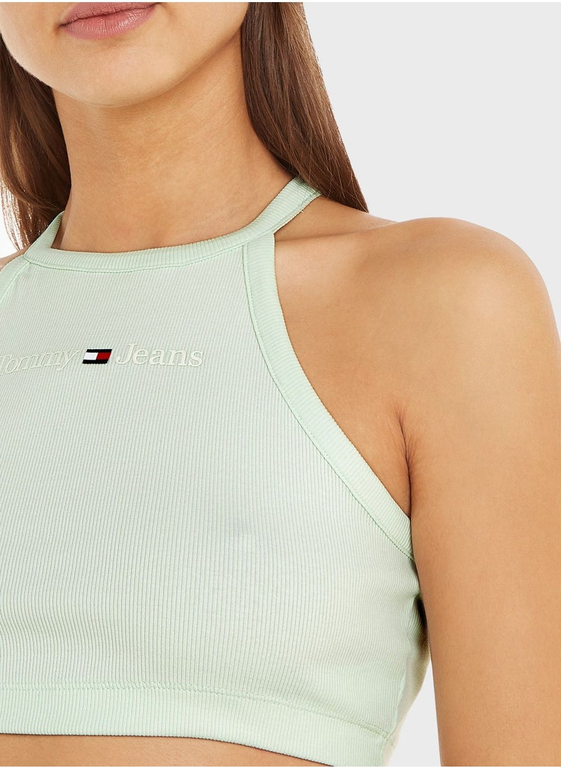 TOMMY JEANS - Knitted Logo Detail Tank - Image 1
