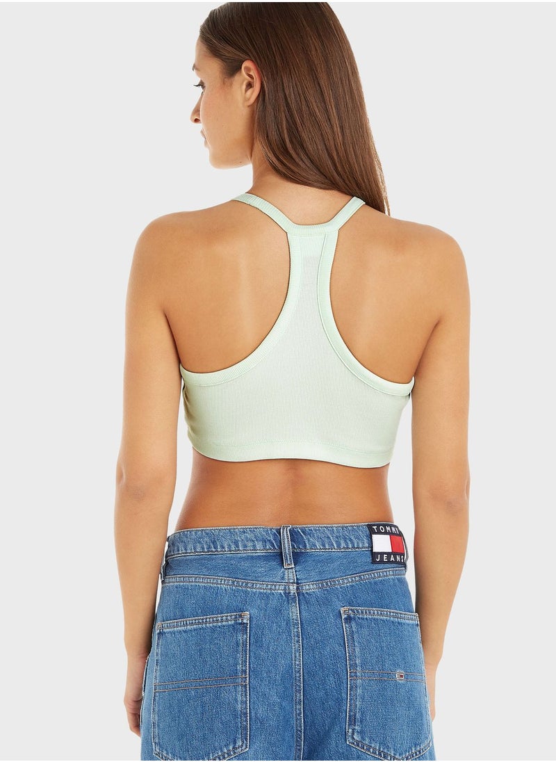 TOMMY JEANS - Knitted Logo Detail Tank - Image 1