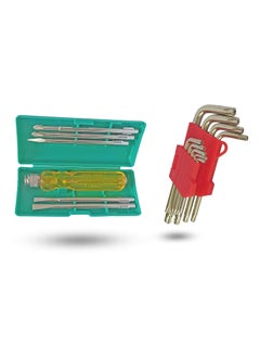 Inditrust Inditrust Multi Type Multi Size 9pc Mini Torx allen key set 6pc Screwdriver set 2 Tools  - Image 1